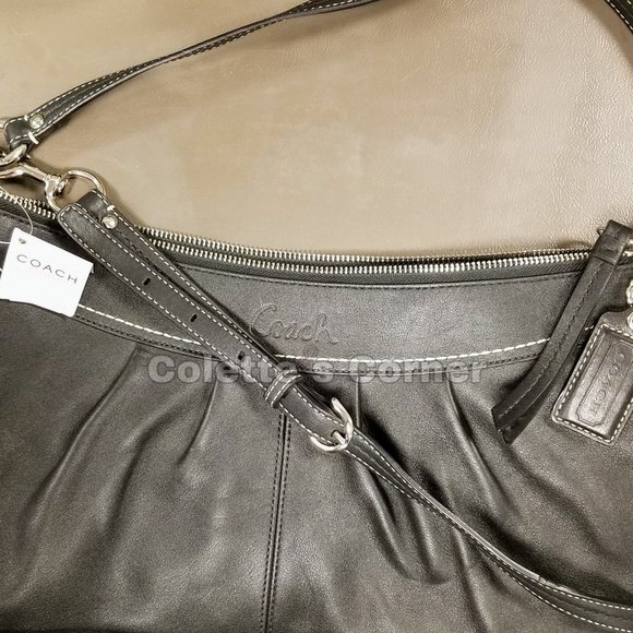 Coach Black Soho Pleated Leather Convertible Crossbody or Shoulder Bag - Picture 7 of 8